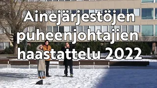 Ainejärjestöjen puheenjohtajien haastattelu 2022