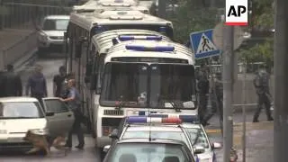 Members of Pussy Riot punk band arrive at court for sentencing