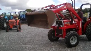 Massey Ferguson 240 Tractor, Front End Loader Demo