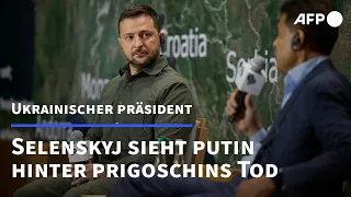 Selenskyj: "Putin hat Prigoschin getötet" | AFP