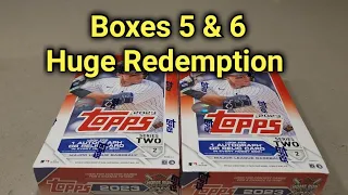 HUGE Autograph Redemption /25 1 IN 10K Packs! 2023 Topps series 2! Hobby boxes 5 & 6 Of the Case