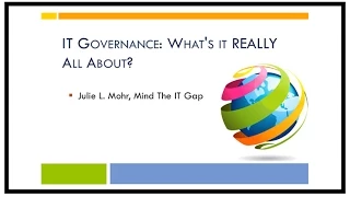 IT Governance: What's it REALLY All About?