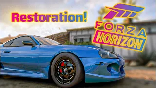 Restoring an abandoned 1998 Toyota SUPRA RZ- Forza Horizon 5 gameplay