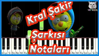 Kral Şakir Melodika Notaları | Kral Şakir Jenerik Piyano Notası | Kral Şakir Piyano | Bay Mırmır