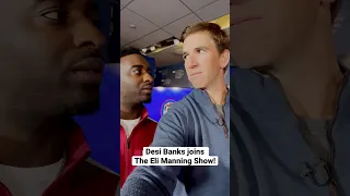 These two 🤣 Watch Desi Banks on The Eli Manning Show now! #nygiants #nfl #desibanks #elimanning