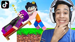 جربت أغرب خدع التيك توك في ماين كرافت | انصدمت....!!؟ 😱🔥