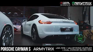 Porsche 981 Cayman S w/ ARMYTRIX Valve-Controllable Exhaust, loud sound test!