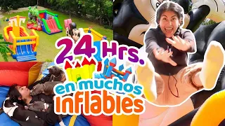 ⏰ 🌈🚢 24 HORAS en INFLABLES ☀️¡En LA CASA NUEVA!🏠con LOS CACHORROS 🐶🌳| CONNY MERLIN