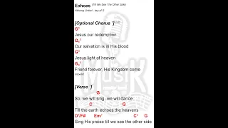 ECHOES (Till We See the Other Side) | key of G | lyrics and chords | praise and worship |