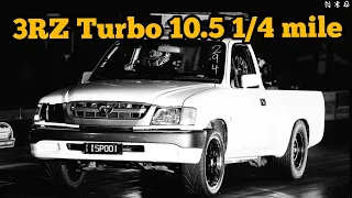 500hp hilux 3rz turbo 10.5 1/4 mile pass willowbank test and tune