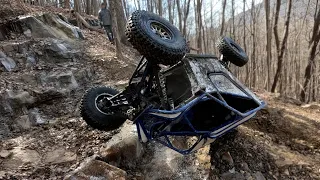 UTV Rolls of Cliff Attempting Gnarliest Trail at Windrock Park