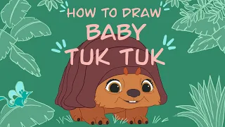 How to Draw Baby Tuk Tuk From Raya and the Last Dragon for Kids