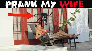 GIANT SPIDER PRANK ON WIFE🕷-Julien Magic