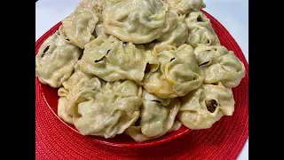 Steamed Meat Dumplings - Manti. (Traditional Uzbek Dish). Сочные, Нежные и Вкусные Манты с мясом.