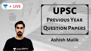 UPSC CSE Previous Year Questions Discussion with Ashish Malik  - Year 2019 (Part- I)