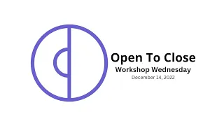 Workshop Wednesday - December 14, 2022