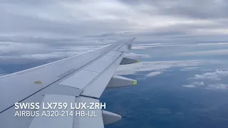 SWISS Airbus A320-214 firm landing at Zürich airport (Switzerland)