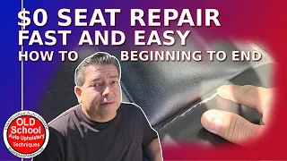 How To Easy $0 Zero Dollar Seat Repair Upholstery