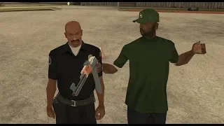 Officer Carl Johnson completes the mission Grove 4 Life - Grove Street mission 2 - GTA San Andreas