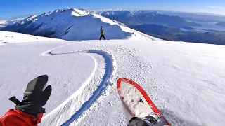 snowboarding untouched powder!