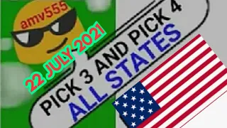 PICK 3 & PICK 4 ALL STATES BEST LOTTERY NUMBERS for  22 July 2021 just try