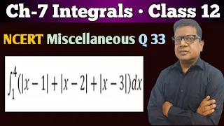 |x-1|+|x-2|+|x-3| | x-1 + x-2 + x-3 integration within limits 4 and 1 | Definite Integration Maths