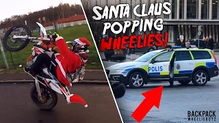 Epic Christmas Santa Rideout! | Santa Wheelie Takeover 2016 [NTK EDIT]