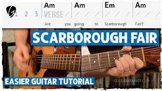 "Scarborough Fair" Easier Guitar Tutorial w/ Free Sheet Music