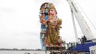 India's Biggest Ganesh Nimajjanam | Khairatabad Ganesh Nimajjanam in Tank Bund | Hyderabad