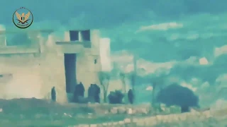 Syrian rebels blowing up group of Iranian led pro Assad fighters with ATGM in Southern Aleppo
