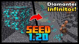 MINECRAFT 1.20 - A SEED DOS DIAMANTES INFINITOS! GERAÇÃO SUPER RARA!