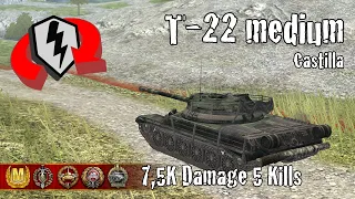 T-22 medium  |  7,5K Damage 5 Kills  |  WoT Blitz Replays