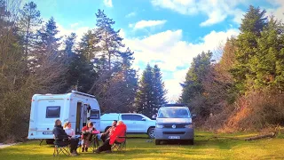 OUR 2024 NEW YEAR'S CARAVAN CAMP | OUR TRANSPORTER CARAVAN WAS Stuck IN THE MUD