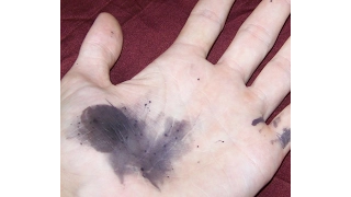 Как убрать пятна от нитрата серебра. Silver nitrate stains removal.