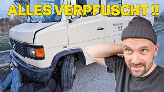 Katastrophalen Schaden entdeckt bei Probefahrt im Unfall-Camper !!