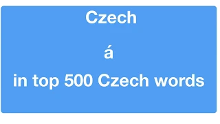 á in top 500 Czech words