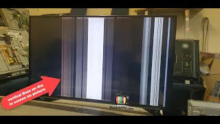 vertical lines on the color tv screen no picture