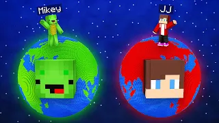 Mikey vs JJ Planet Survival Battle in Minecraft (Maizen)