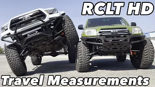 RCLT HD Suspension Travel Measurements for +2.75" Long Travel Kit
