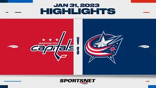 NHL Highlights | Capitals vs. Blue Jackets - January 31, 2023