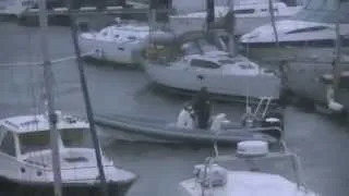 isle of wight hit by gale force storms   bembridge harbour  uk 3 january 2012.video clip