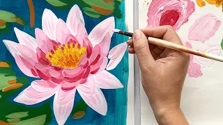 Painting A Water Lily In Acrylic