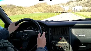 Audi 80 B4 2,3E NG sportlich bewegt, lange Bergstrecke, BN Pipes