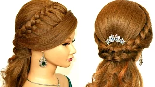 Easy prom hairstyle for medium long hair.