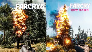 Far Cry 5 vs Far Cry New Dawn - Direct Comparison! Attention to Detail & Graphics!