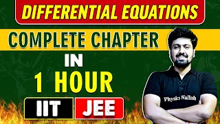 DIFFERENTIAL EQUATIONS in 1 Hour || Complete Chapter for JEE Main/Advanced