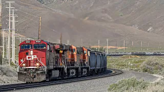 BNSF & Union Pacific On The Tehachapi Pass! - CPKC Leader, & High Speed Freight!
