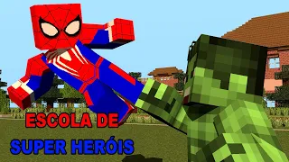 Minecraft: ESCOLA DE SUPER HERÓIS - TREINAR COM O MEU AMIGO!! #12