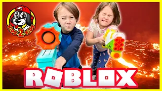 FLOOR IS LAVA 🌋 ROBLOX NERF GUNS RAINBOW FRIENDS CHALLENGE