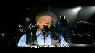 America with Lyrics - Simon & Garfunkel Old Friends Live On Stage 2004